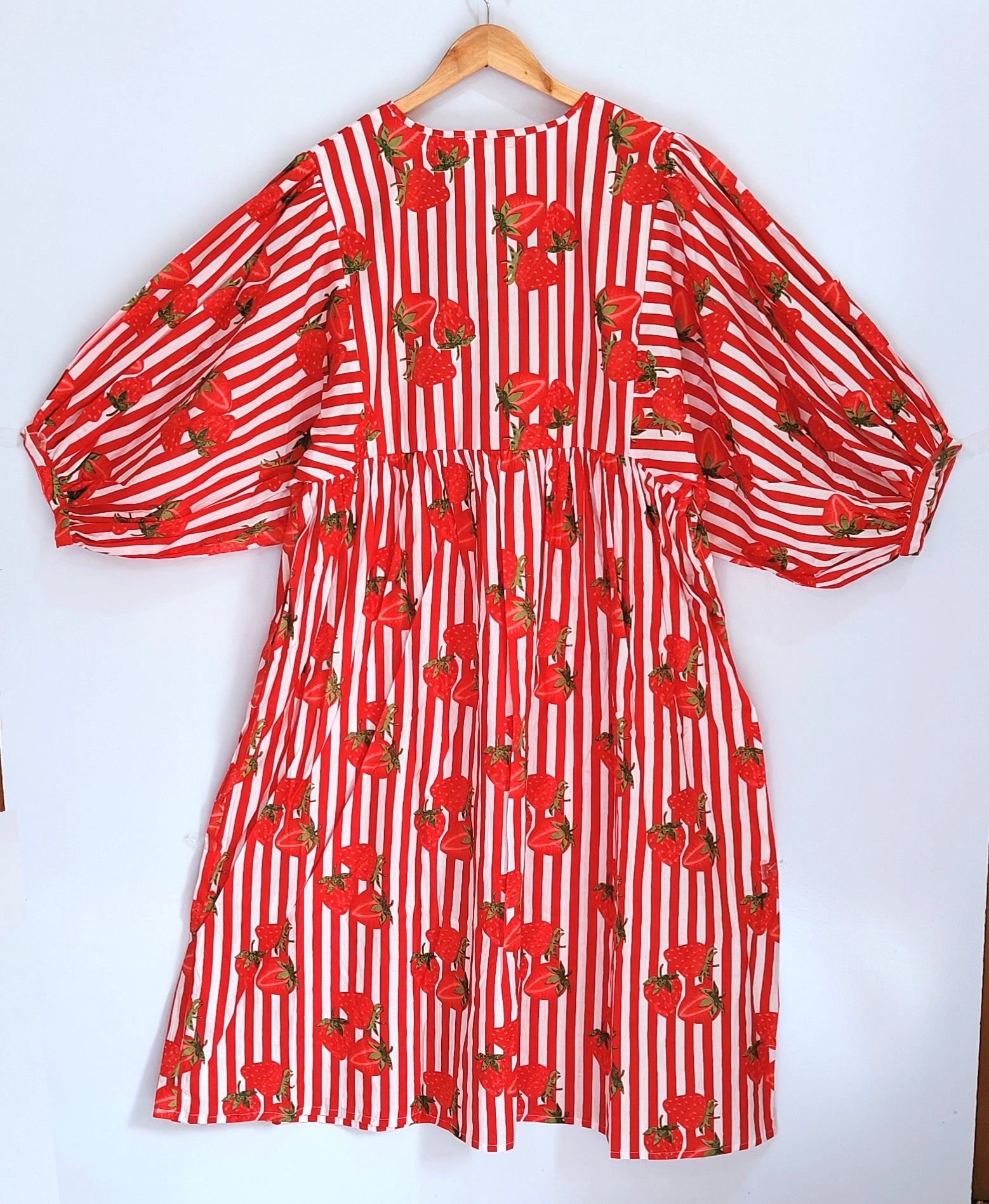 Women Midi Dress, Mini Dress, Floral Long Block Print Dress, Deep Neck With String Closer